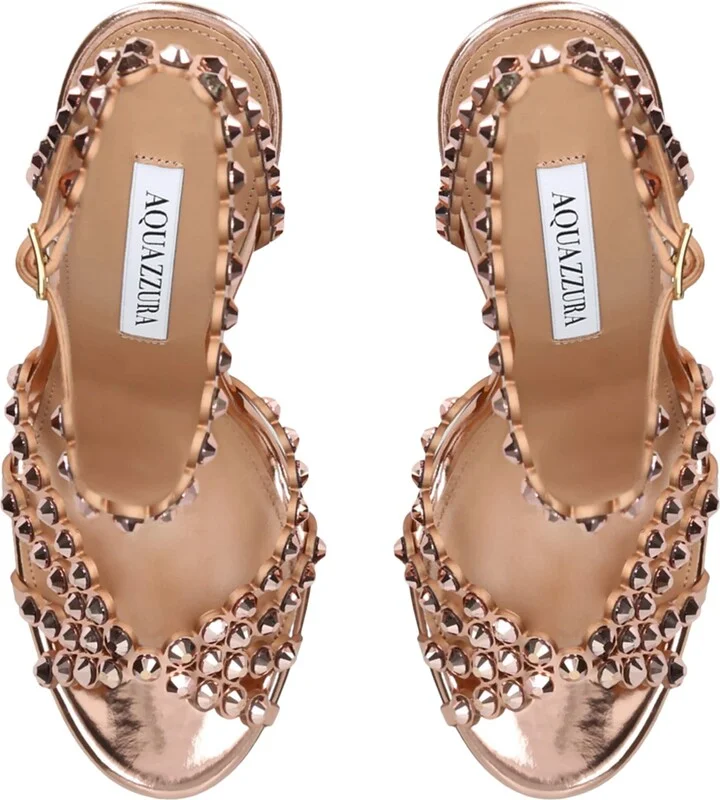 Aquazzura Leather Tequila Sandals 105 - Image 3