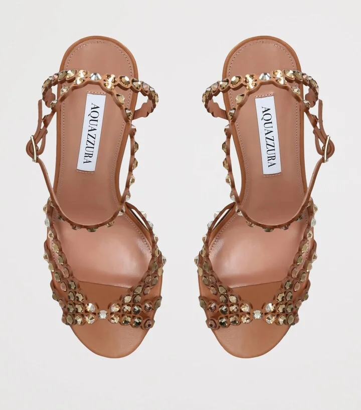 Aquazzura Leather Tequila Sandals 85 - Image 4