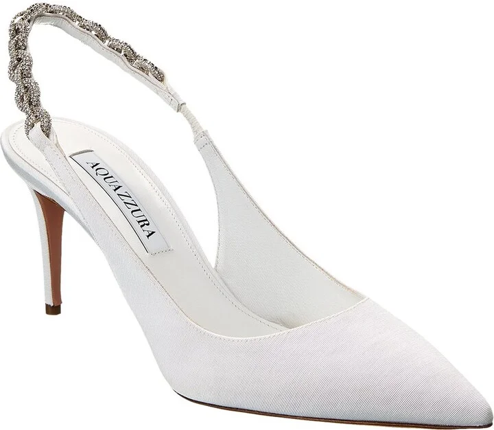 Aquazzura Love Link 75 Grosgrain Slingback Pump