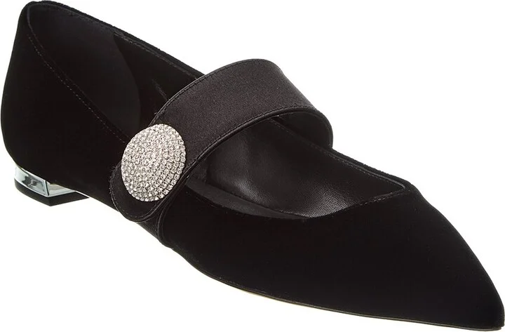 Aquazzura Macron Velvet & Satin Flat