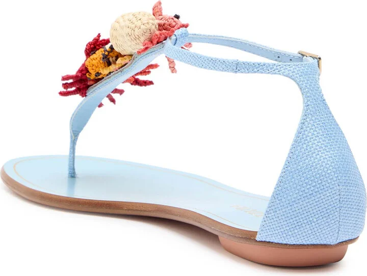 Aquazzura Marea Appliquéd canvas Sandals - Image 2