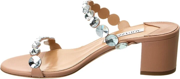 Aquazzura Maxi-Tequila 50 Leather Sandal - Image 2