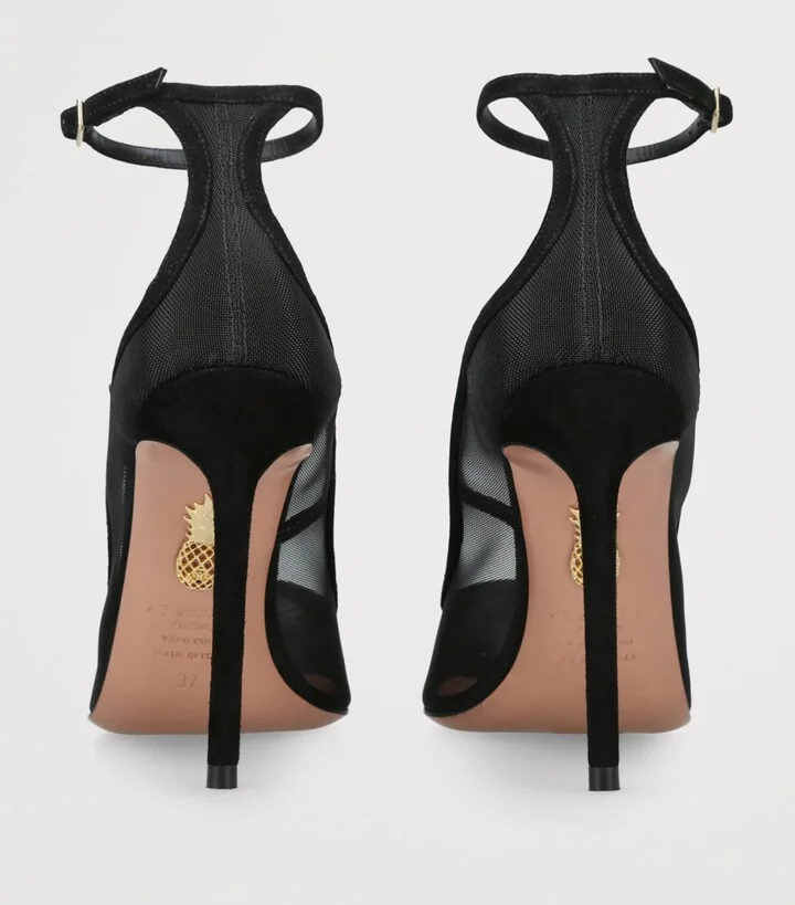 Aquazzura Mesh Love Affair Pumps 105 - Image 2