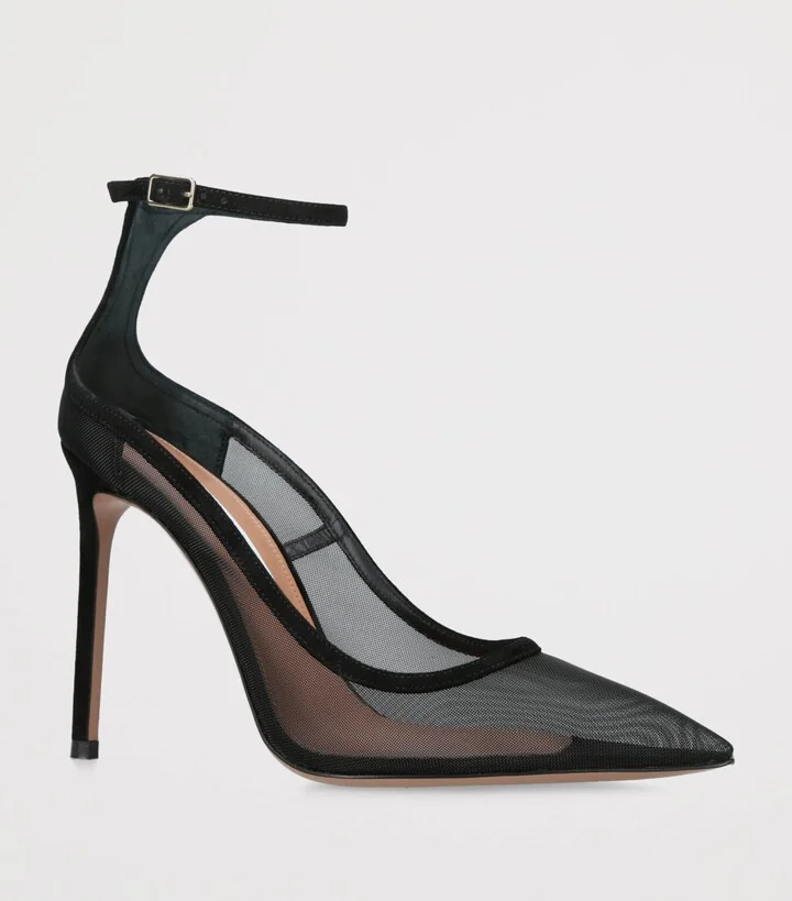 Aquazzura Mesh Love Affair Pumps 105 - Image 3