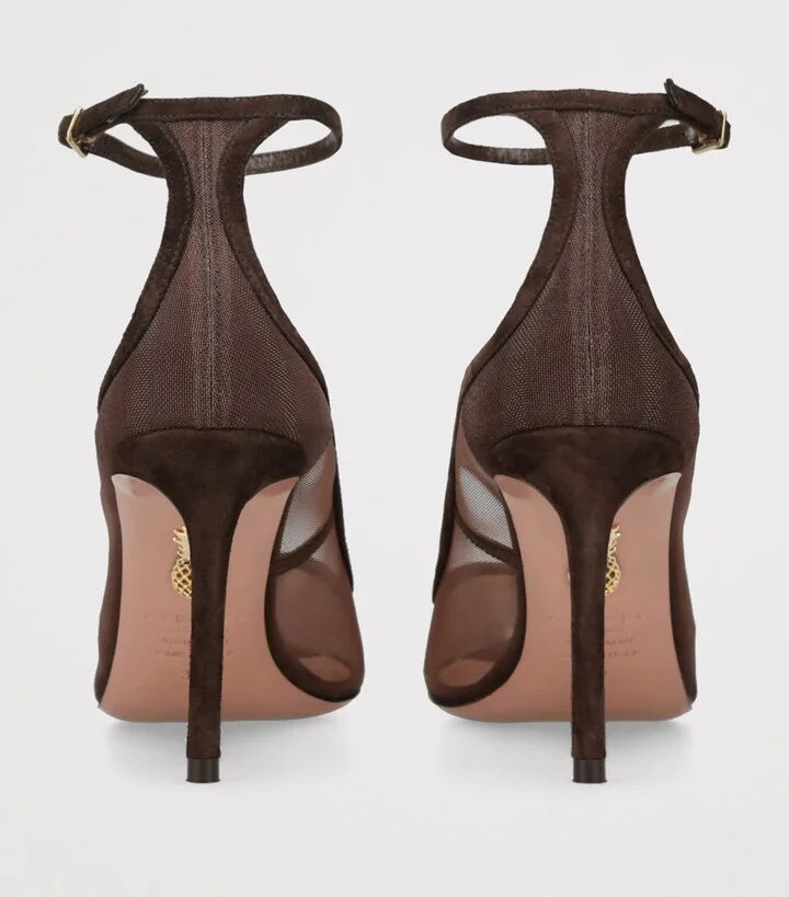 Aquazzura Mesh Love Affair Pumps 80 - Image 2