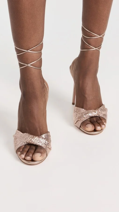 Aquazzura Metal Twist Sandals 105 - Image 5