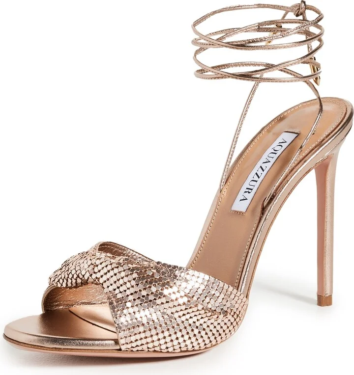 Aquazzura Metal Twist Sandals 105