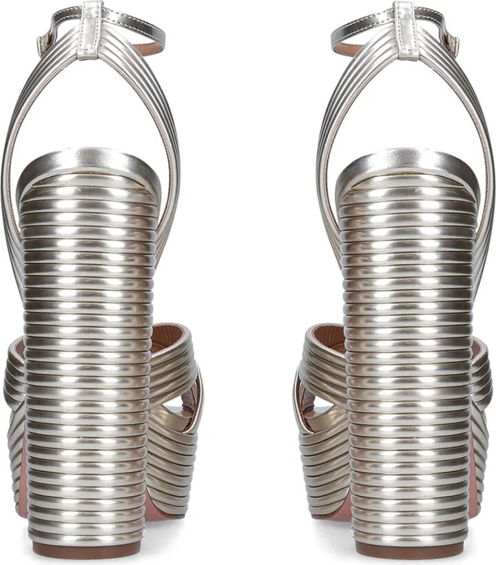 Aquazzura Metallic Sundance Platform Sandals 140 - Image 2