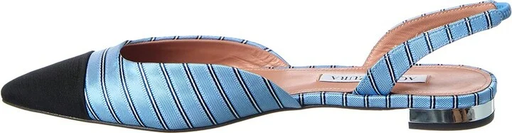Aquazzura Milanese Canvas Slingback Flat - Image 2