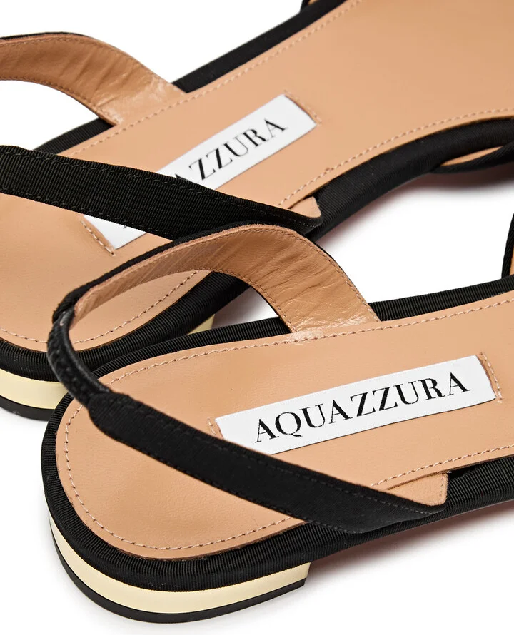 Aquazzura Milanese Faille Slingback Flats - Image 3
