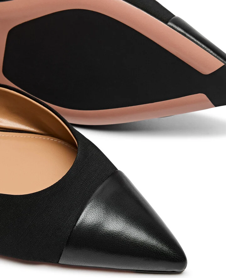 Aquazzura Milanese Faille Slingback Flats - Image 4