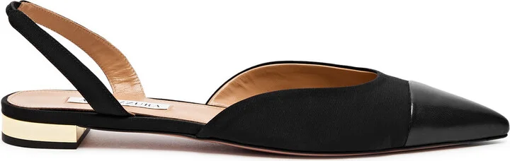 Aquazzura Milanese Faille Slingback Flats