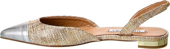 Aquazzura Milanese Leather Slingback Flat - Image 2