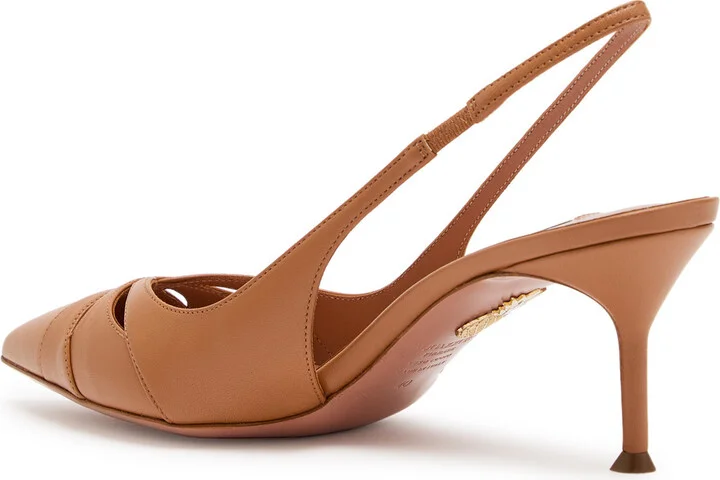 Aquazzura Moves 65 Leather Slingback Pumps - Image 2