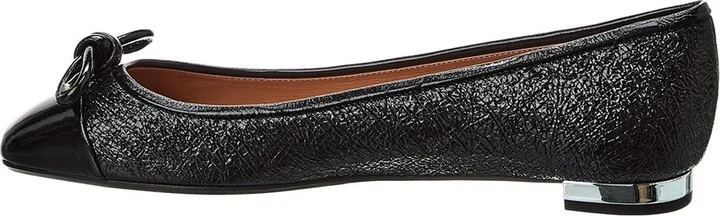 Aquazzura Parisina Cracked Leather Ballet Flat - Image 2