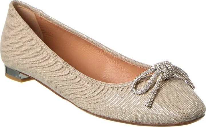 Aquazzura Parisina Crystal Canvas Flat