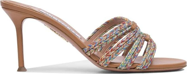 Aquazzura Playita Braided Strap Sandals