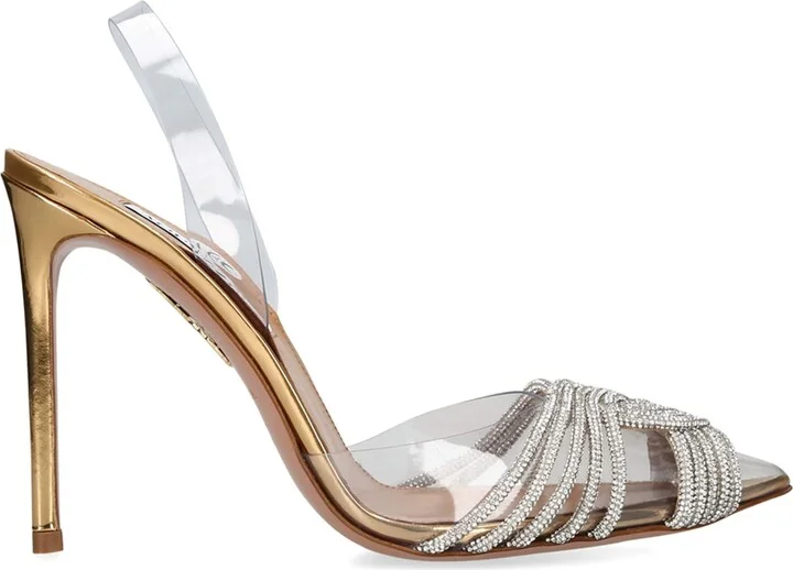 Aquazzura Plexi Gatsby Slingback Heels 105