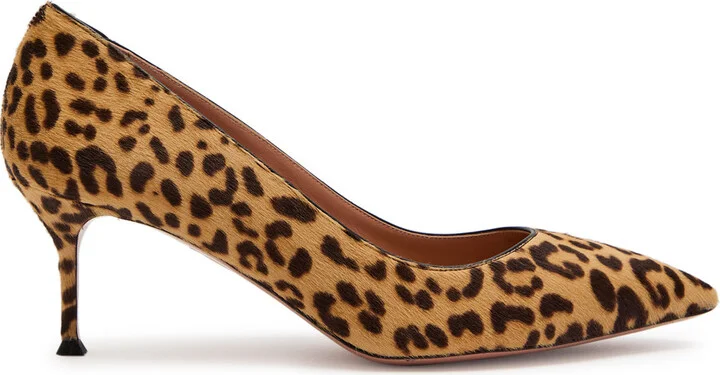 Aquazzura Purist 65 Leopard-print Leather Pumps