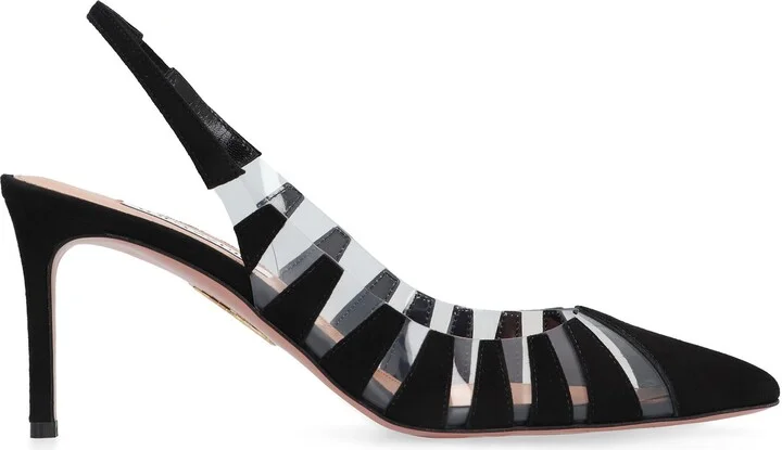 Aquazzura Pvc And Leather Slingback Sandals Hot Rumor - Image 2