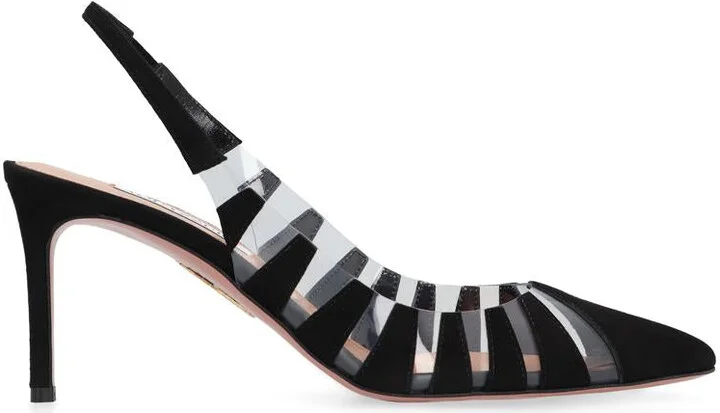 Aquazzura Pvc And Leather Slingback Sandals Hot Rumor