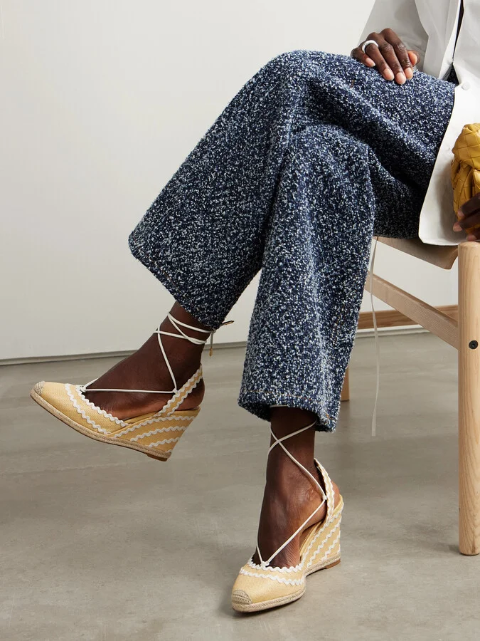 Aquazzura - Ric Rac 85 Raffia Wedge Espadrilles - Neutrals - Image 2