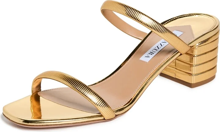 Aquazzura Riviera Chain Sandals 50mm