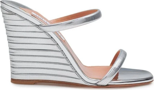 Aquazzura Riviera Chain Wedge Sandals