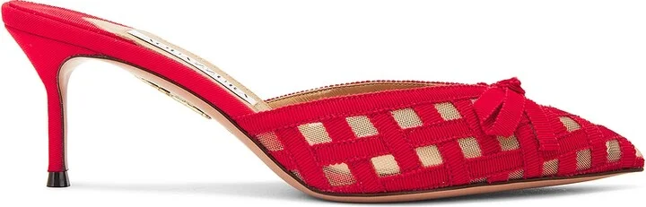 Aquazzura Romance 65 Mule in Red