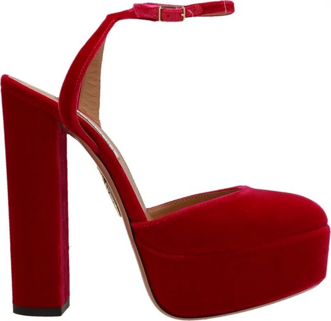 Aquazzura Round-Toe Platform Pumps