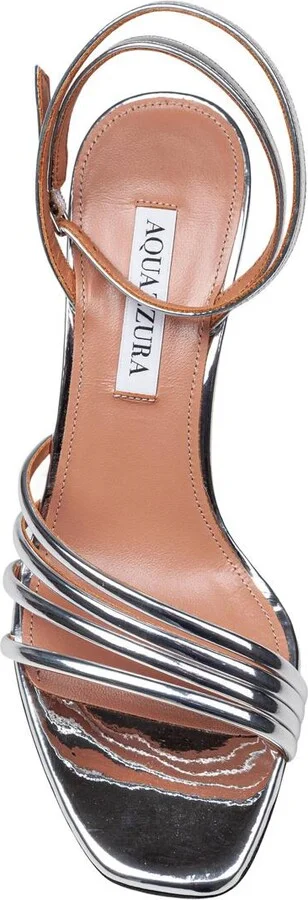 Aquazzura Sandal In Mirror-Effect Leather - Image 3