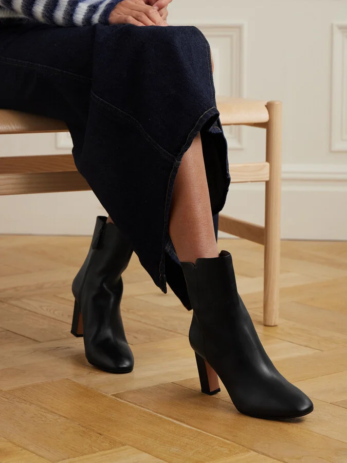 Aquazzura - Sellier 85 Leather Ankle Boots - Black - Image 2