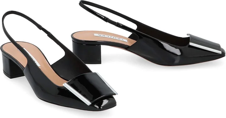 Aquazzura Shibuya Leather Slingback Pumps - Image 5