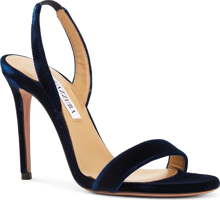 Aquazzura So Nude 105 Sandal in Blue - Image 2