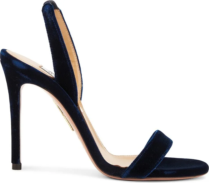 Aquazzura So Nude 105 Sandal in Blue