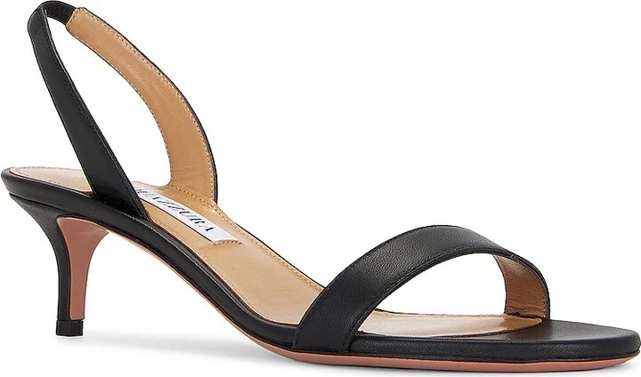 Aquazzura So Nude 50 Sandal in Black - Image 2