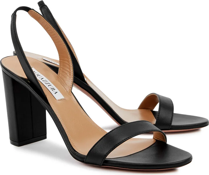 Aquazzura So Nude 85 Leather Slingback Sandals - Image 2