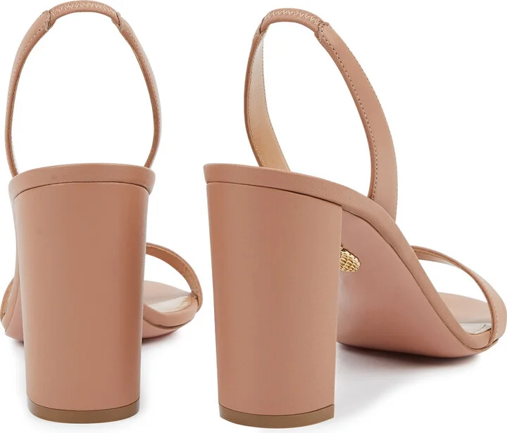 Aquazzura So Nude 85 Leather Slingback Sandals - Image 7