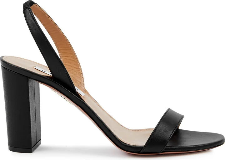 Aquazzura So Nude 85 Leather Slingback Sandals