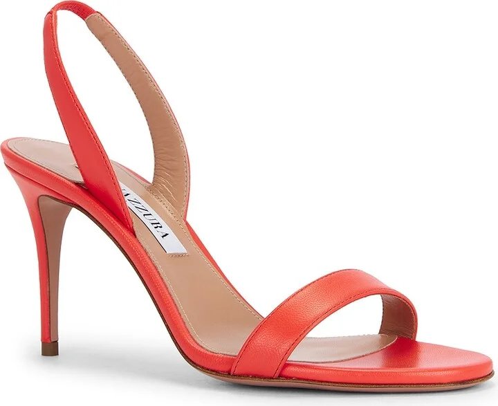 Aquazzura So Nude 85 Sandal in Red - Image 2