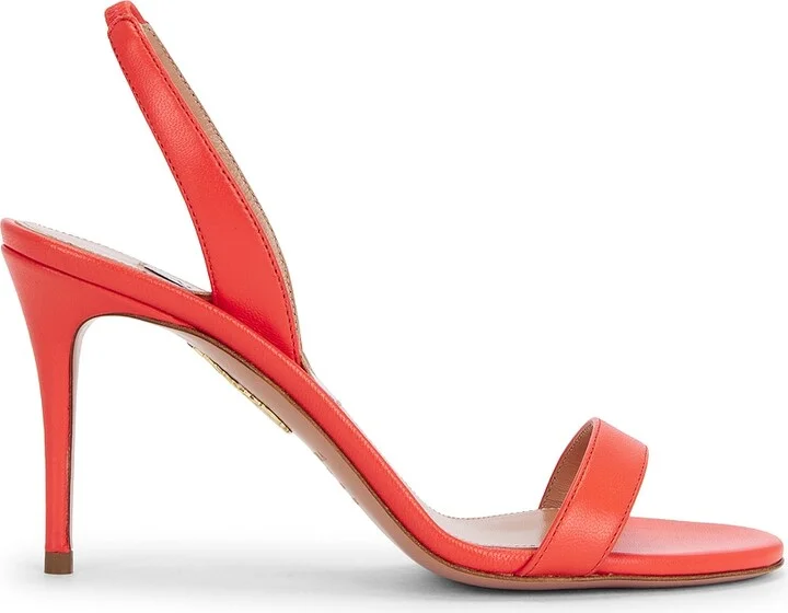 Aquazzura So Nude 85 Sandal in Red