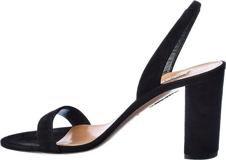 Aquazzura So Nude 85 Suede Slingback Sandal - Image 2