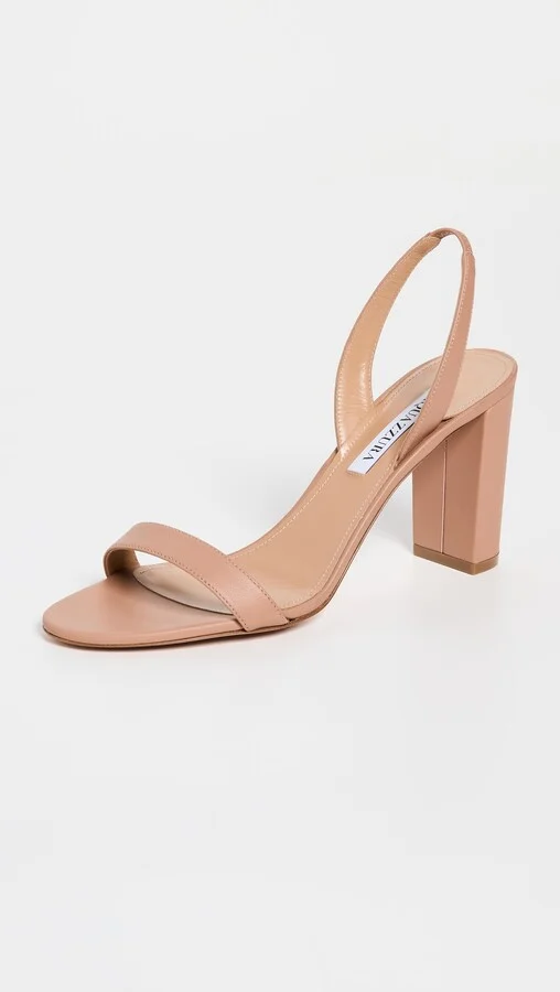 Aquazzura So Nude Block Sandals 85 - Image 3