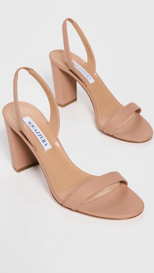 Aquazzura So Nude Block Sandals 85 - Image 5