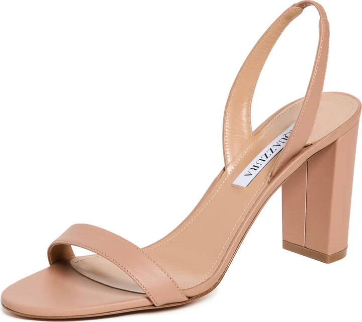 Aquazzura So Nude Block Sandals 85