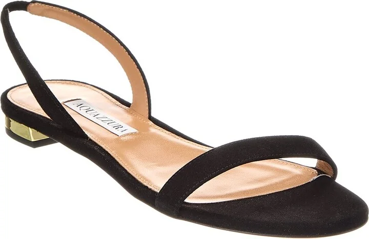 Aquazzura So Nude Suede Slingback Sandal