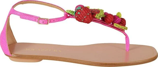 Aquazzura Strawberry Punch Flat Sandals