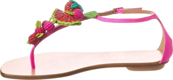 Aquazzura Strawberry Punch Raffia Sandal - Image 2
