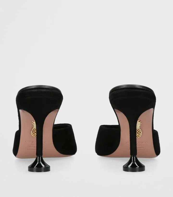 Aquazzura Suede Bisous Mules 85 - Image 2