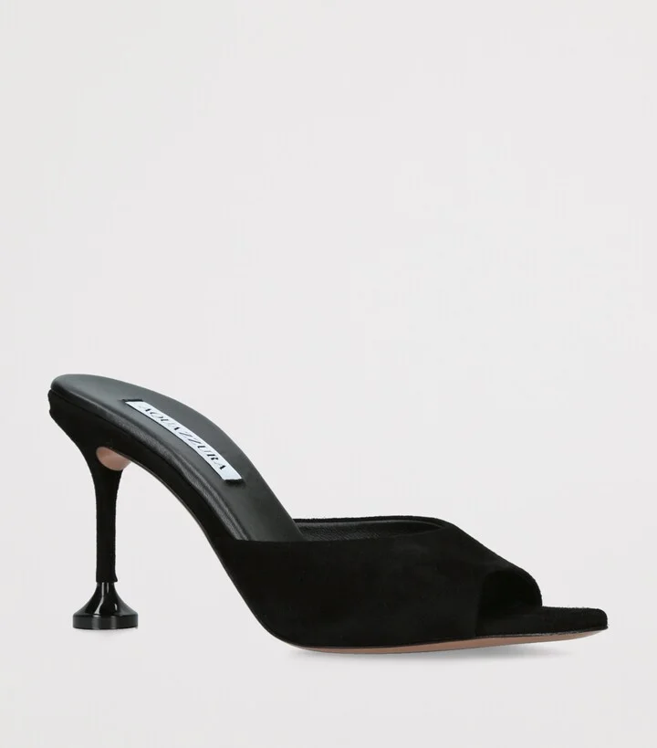 Aquazzura Suede Bisous Mules 85 - Image 3